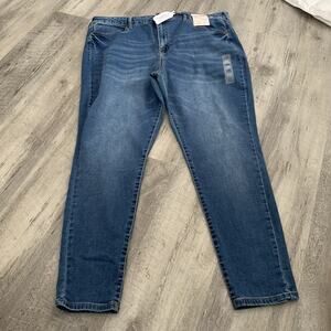 SO Jeans Womens Plus 22/40W High Rise Jegging Medium Blue Wash Stretch NEW